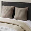 Cotton Quilted Euro Sham Taupe Euro Sham Taupe Cotton