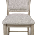 Farmhouse Style 2Pc Antique Grey Finish Counter Height Chair Bar Stool Footrest Upholstered Back Seat Wooden Dining Room Furniture Antique Gray Dining Room Contemporary,Farmhouse Dining Chairs Set Of 2 Wood