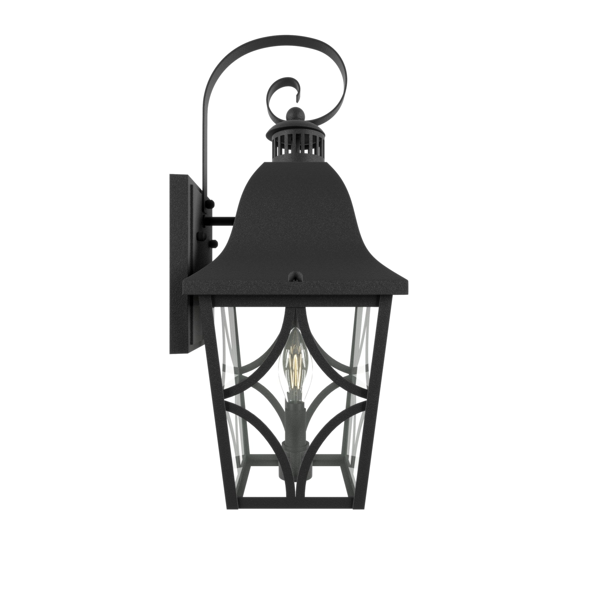 Outdoor Wall Light Fixtures, Waterproof Exterior Wall Sconce Porch Lights, Matte Black Outdoor Wall Lantern With Clear Glass, Outside Wall Mount Lighting For House, Garage, Front Door 1 Pack Black