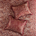 12 Piece Comforter Set With Cotton Bed Sheets Red Queen Queen Red Cotton