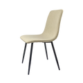 Dining Chairs Set Of 4,Modern Kitchen Dining Room Chairs,Upholstered Dining Accent Chairs In Linen Cushion Seat And Sturdy Black Metal Legs .Fabric Dining Chairs Beige Light Green Foam Linen