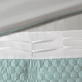 8 Piece Comforter Set Seafoam Grey King King Multicolor Polyester