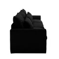 3 Seater Deep Seat Couches For Living Room, Wide And Deep Seat Comfy Living Roo Sofas With 3 Waist Pillows, Black Corduroy Black Corduroy 3 Seat