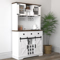 Farmhouse Bar Cabinet With Sliding Barn Door, 70