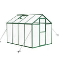 Newly Marketed Gain Height Windproofaluminum Greenhouse 6X8 Ft Polycarbonate Greenhouse Raised Base And Anchor Aluminum Heavy Duty Walk In Greenhouses For Outdoor Backyard In All Season Green Aluminium Alloy