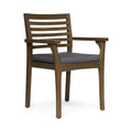 Emerson Dining Chair,Set Of 2 Dark Grey Acacia Wood