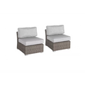 Rattan Wicker Fully Assembled 2 Person Seating Group With Cushions Yes Sectional Grey Mix Rust Resistant Frame Stain Resistant Cushions Garden & Outdoor Modern Sofa Seating Groups Foam Wicker
