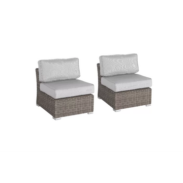 Rattan Wicker Fully Assembled 2 Person Seating Group With Cushions Yes Sectional Grey Mix Rust Resistant Frame Stain Resistant Cushions Garden & Outdoor Modern Sofa Seating Groups Foam Wicker