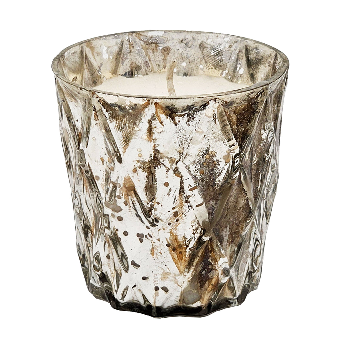 S 4 Scented Soy Wax Candle Silver Glass