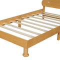 Kids Cookie Shaped Bed Frame For Boys & Girls,Twin Size Platform Bed, Walnut Box Spring Not Required Twin Walnut Wood Bedroom Contemporary,Cute,Modern Bed Frame Wood