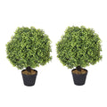 Green Grass Potted For Home Bathroom Office Desk Decor Wholesale Artificial Plants Plastic Plants Faux 2Pcs Set Green Plastic