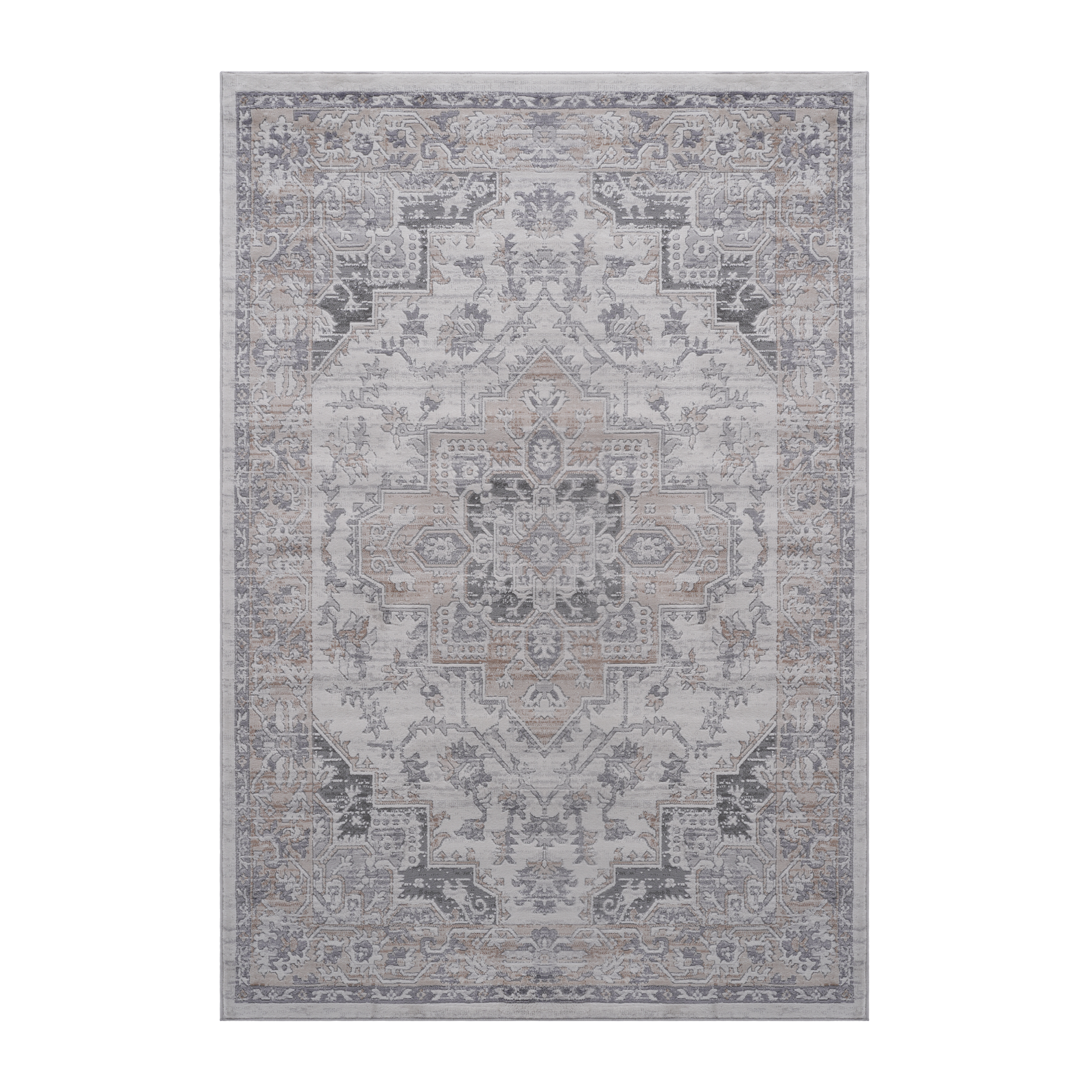 Naar Marfi Collection 2X3 Ivory Beige Oriental Non Shedding Living Room Bedroom Dining Home Office Stylish And Stain Resistant Area Rug Ivory Polyester