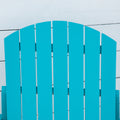 Outsunny Wooden Adirondack Chair, Outdoor Patio Lawn Chair With Cup Holder, Weather Resistant Lawn Furniture, Classic Lounge For Deck, Garden, Backyard, Fire Pit, Sky Blue Blue Wood