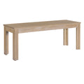 3 Piece Retro Dining Set, Rectangular Trestle Table And 2 Wooden Benches For 4 People For Dining Room And Kitchen Natural Wood Natural Wood Solid Wood Mdf