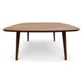 Kalen Walnut Center Table Brown,Wood Brown Mid Century Modern Square Solid Wood