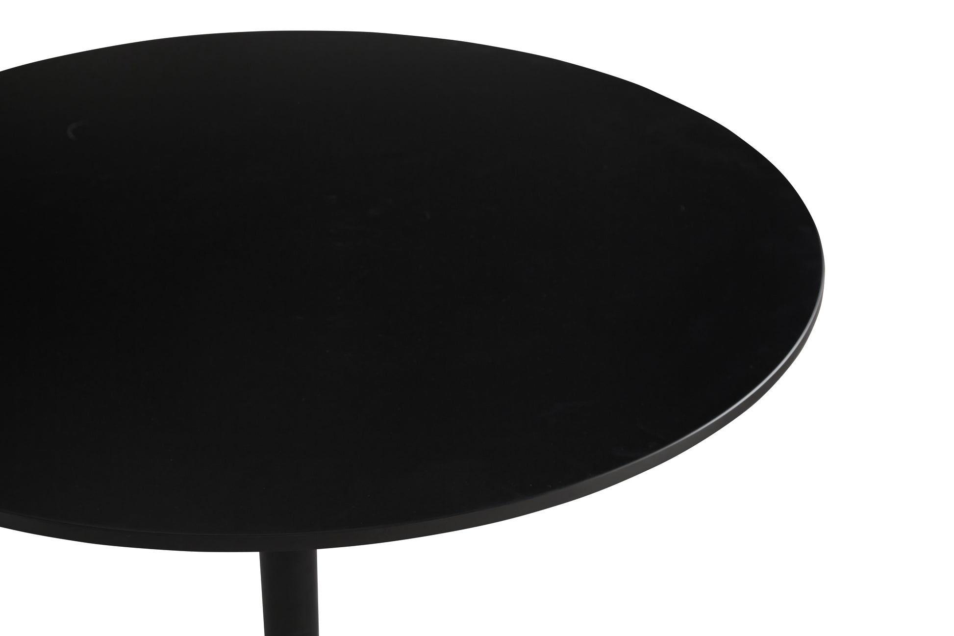 Round Dining Table Small Black Kitchen Table 31.5" In Tulip Design Modern Pedestal Table For Small Space Dining Room 2 To 4 Person Black Fiberboard