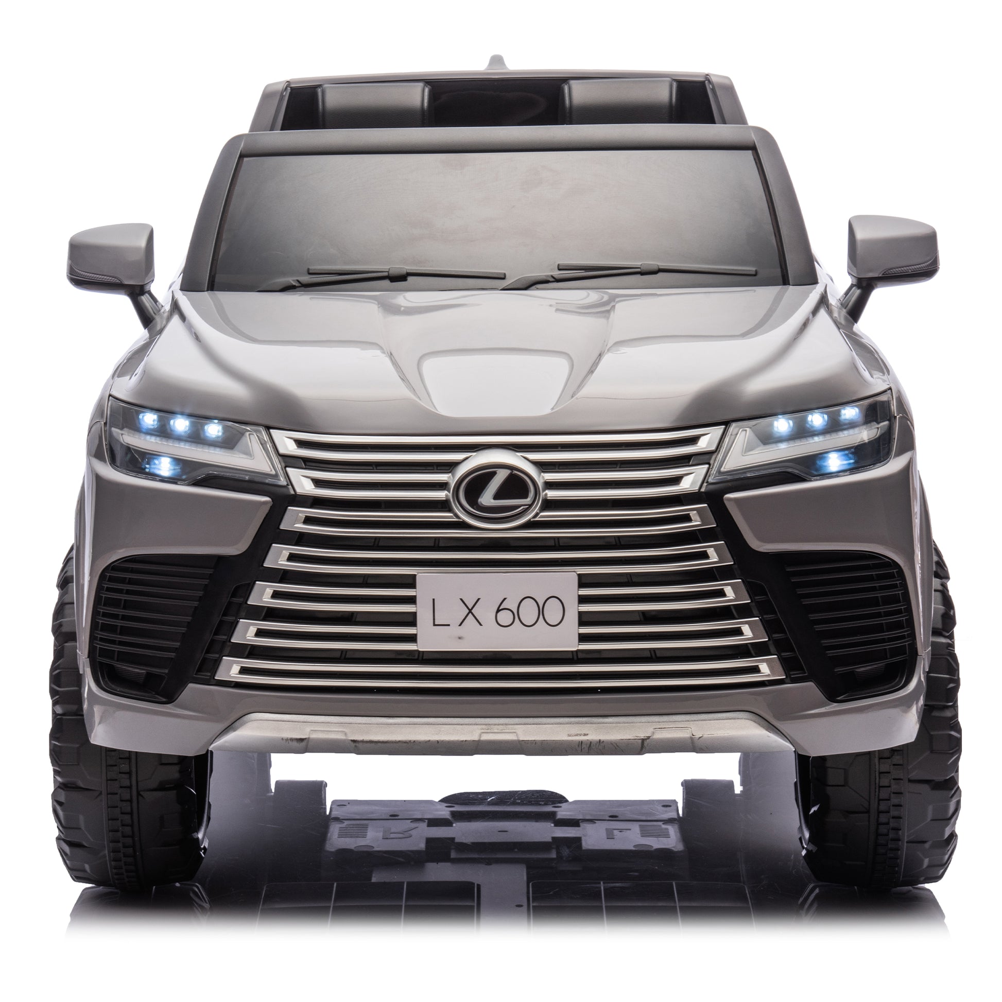 Licensed Lexus Lx600 24V Two Seater Xxl Kids Ride On Car W Parents Control,Seat Width 20 Inches,2Wd,Four Wheel Suspension,Bluetooth,Mp3,Music,Power Display,Speeds 1.86 3.11Mph For Kids. Gray Polypropylene