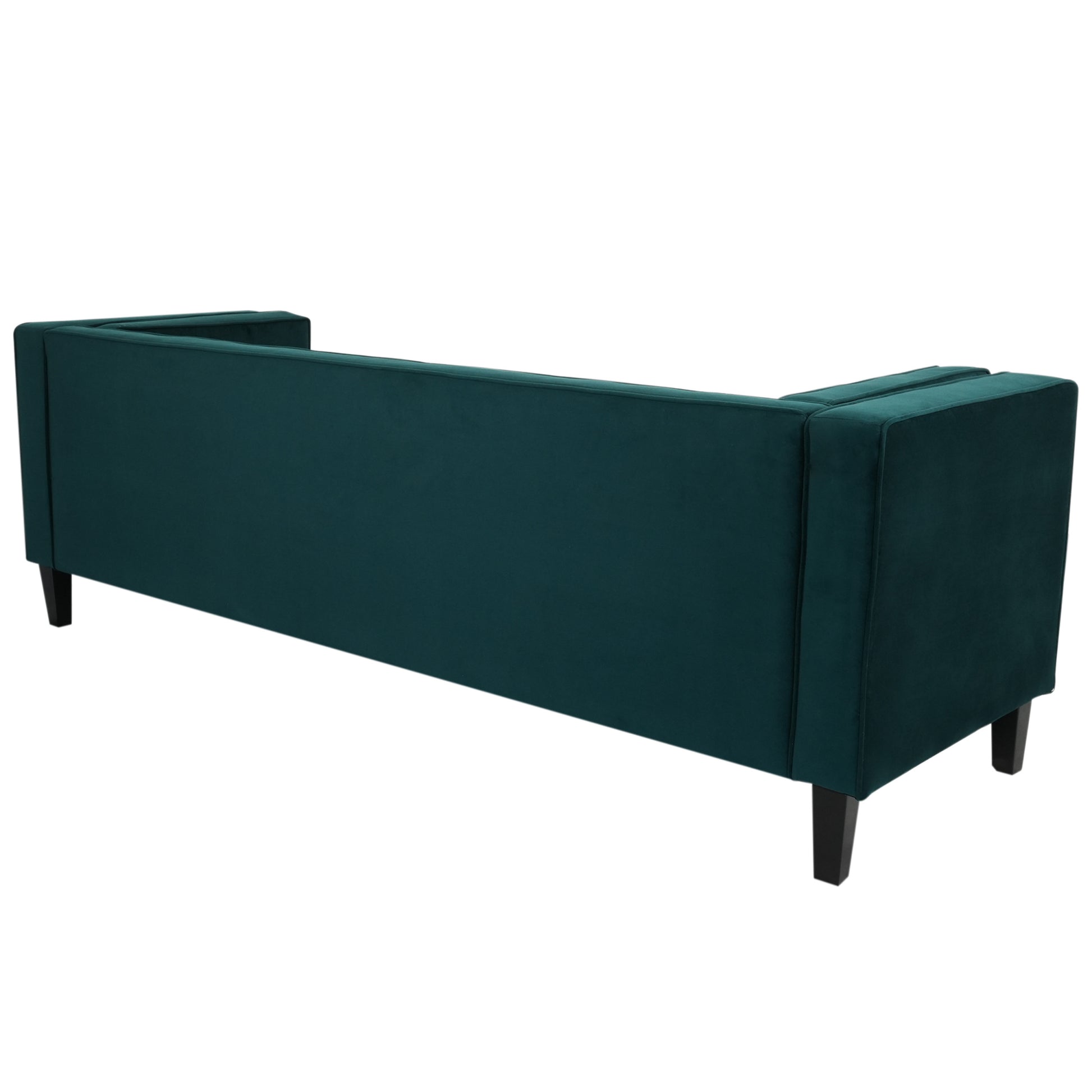 3 Seater Sofa, Upholstered Tufted Coach, Velvet Sofa, Green Frosty Green Velvet 3 Seat