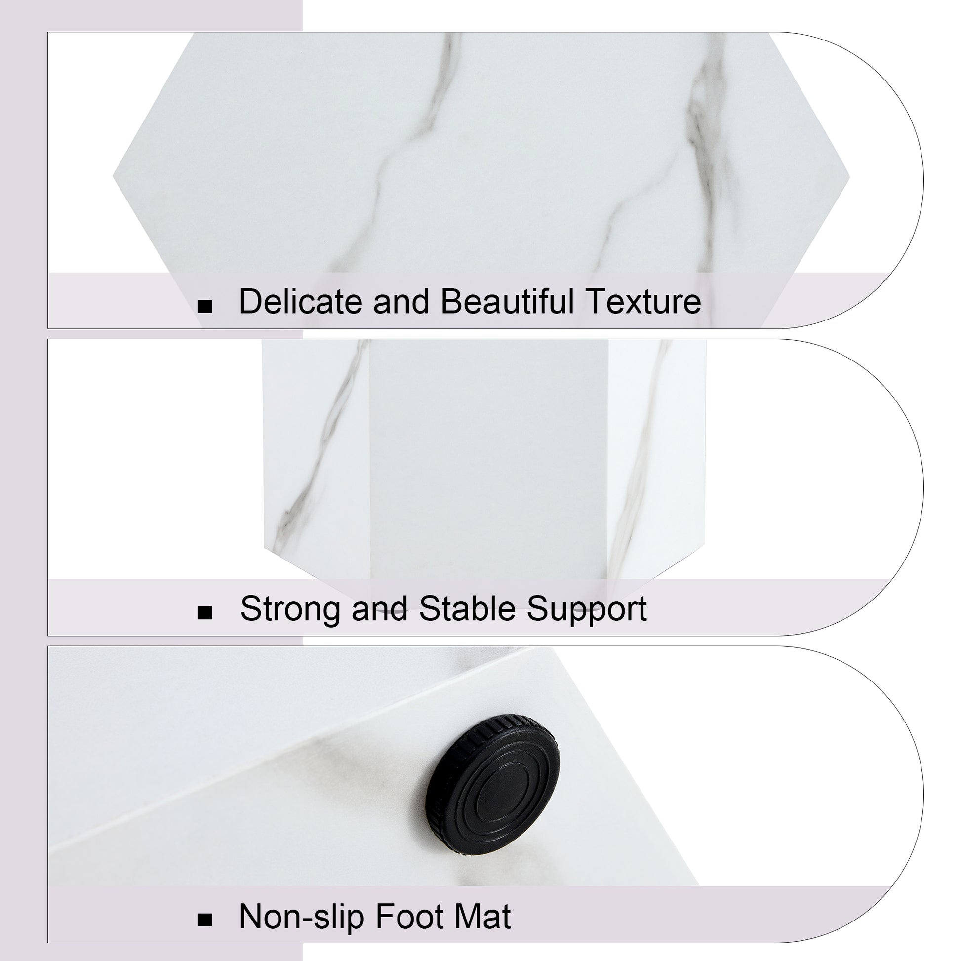 Modern Mdf Coffee Table, With Complex Texture Patterns, Style And Texture Coffee Table To Redefine Your Interior Decoration And Enhance Your Living Space, Stylish And Durable Design White Mdf