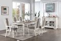 Grey And Antique White Padded Arm Chair Set Of 2 Solid Grey White Dining Room Traditional Arm Chair Solid Back Set Of 2 Wood Fabric