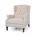 One And Half Seater Recliner Beige Fabric