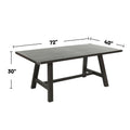 Rectangular Wooden Dining Table In Grey Finish Grey Seats 6 Dining Room Rectangular Mdf,Rubber Wood