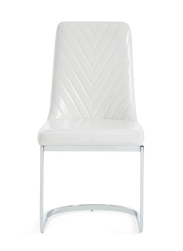 Stelle White Dining Chair Kit Of 2 White Fabric