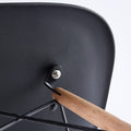 Dining Room,Living Room Chair,Set Of 2,Black Natural Black Plastic