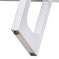 Retro Elegant Console Table With Marble Effect Top And Versatile Storage Solutions For Entryway And Living Room Antique White Antique White Solid Wood Mdf