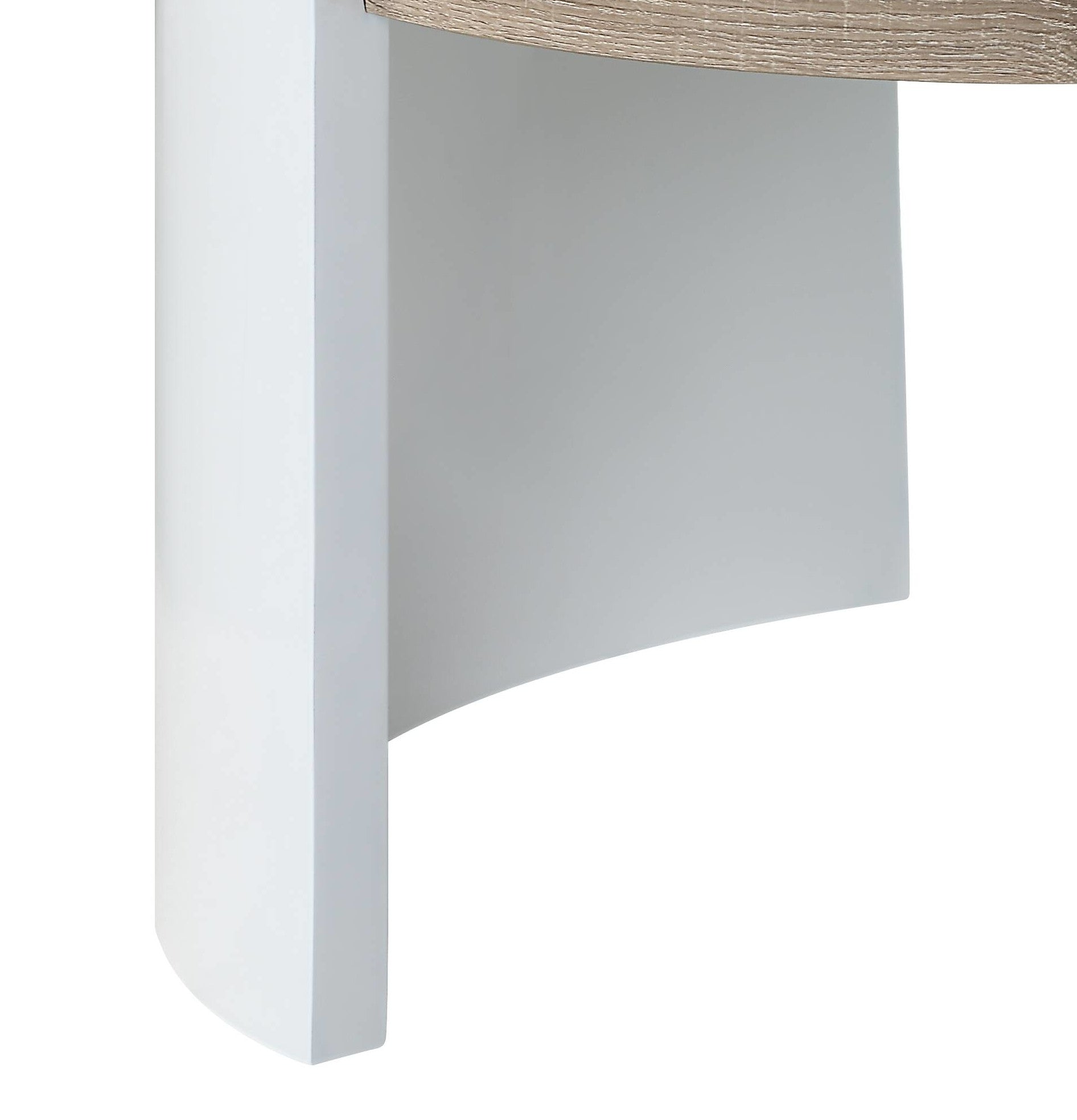 Oak And White High Gloss 1 Drawer Coffee Table Oak Primary Living Space Round Mdf Sled