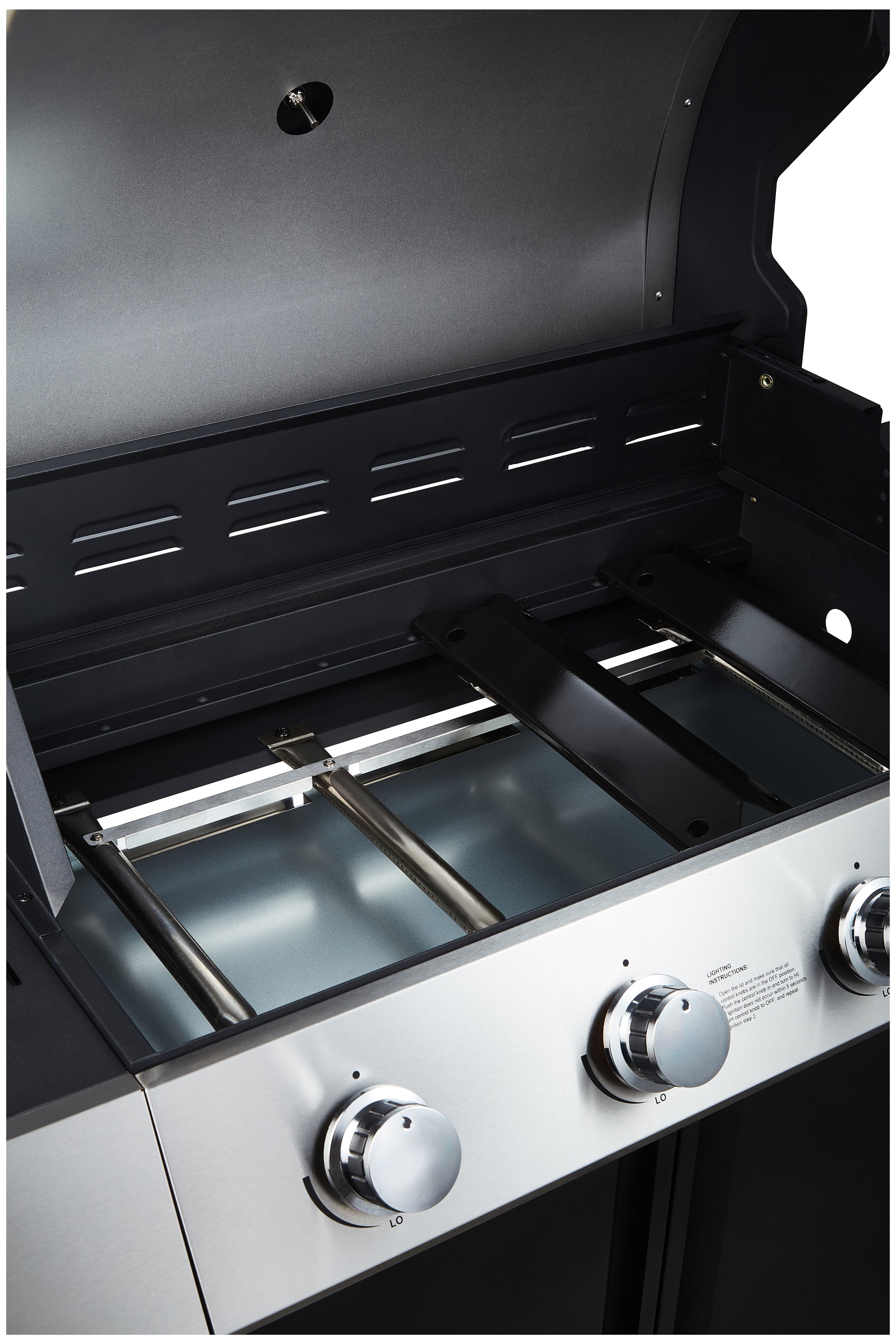 Propane Grill 4 Burner Barbecue Grill Stainless Steel Gas Grill Black Silver Garden & Outdoor Stainless Steel