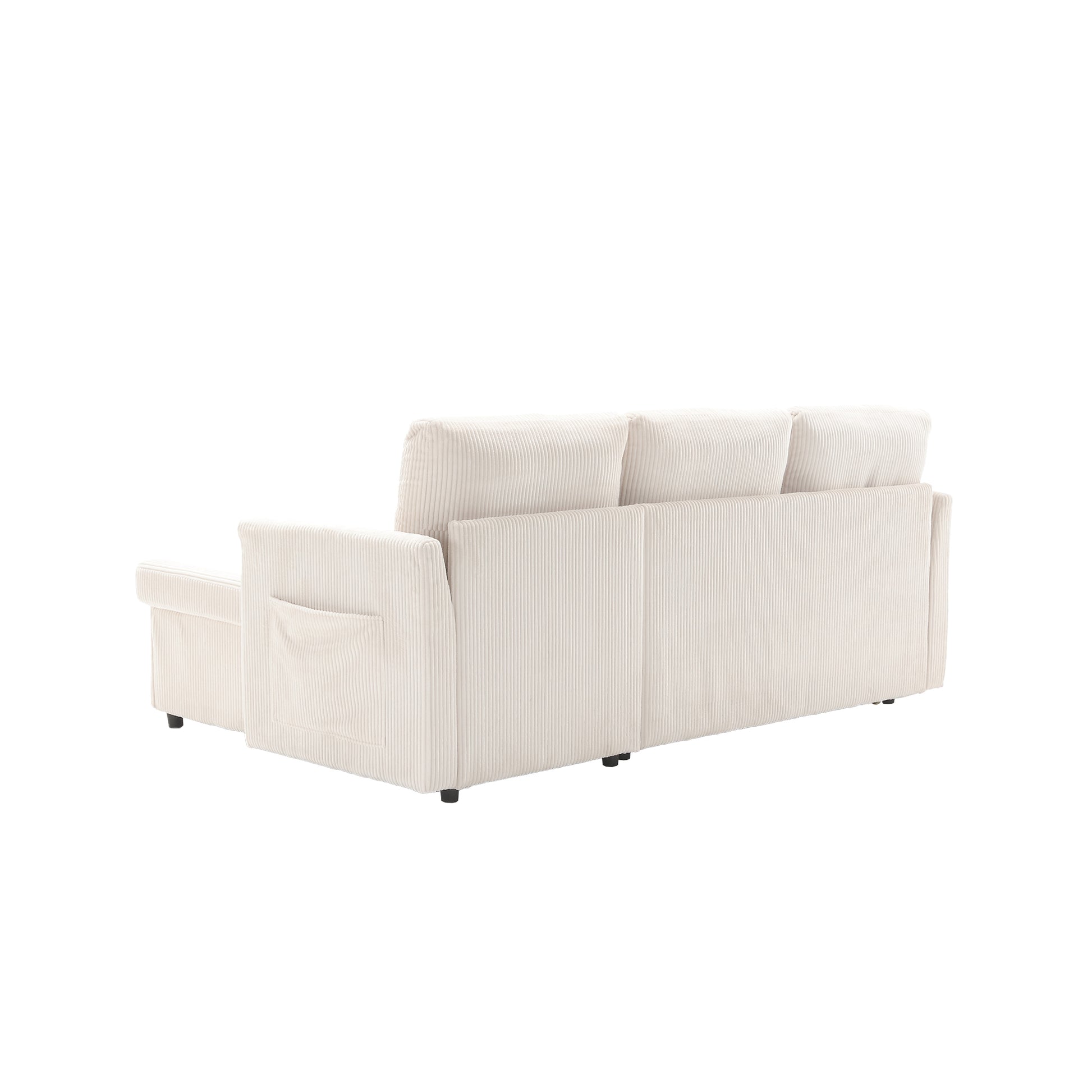 United Modular Sectional Sofa L Shaped Modular Couch With Reversible Chaise Modular Sofa Sectional Couch With Storage Seats Beige Velvet 3 Seat