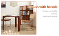 Dining Chairs Set Of 2, Fauex Leather Rattan Side Accent Chairs With Chrome Legs, Modern Mid Century Breuer Designed Chairs, Upholstered Dining Living Room Kitchen Chairs Brown 2Pcs Brown Faux