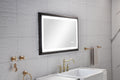 Bathroom Led Mirror Is Multi Functional And Each Function Is Controlled By A Smart Touch Button. Brown Aluminium