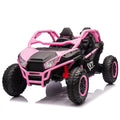 24V Two Seater Kids Ride On Utv W Parents Control,20In Seat Width,400W Super High Power,Four Wheel Suspension,Bluetooth,Mp3,Usb,Led Light,Horn,Rear Storage Space,Speeds 3.73 4.97Mph For Kids Aged 3 . Pink 100 149 Lbs Polypropylene