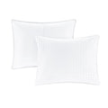 3 Piece Reversible Quilt Set White King Cal King White Polyester