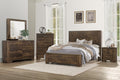 Rustic Brown Finish Chest With Storage Drawers Clipped Corners Transitional Style Wooden Bedroom Furniture 1Pc Brown Bedroom Transitional Wood