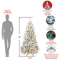 6Ft Pvc Memory Wire Christmas Tree With Light Green,White Polyethylene