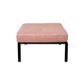 Rajni Patio Ottoman, Pink Fabric & Black Finish Ot01768 Pink Fabric