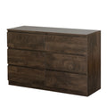 Drawer Dresser Cabinet, Sideboard, Bar Counter, Buffet Counter, Table Lockers, Three Plus Three Drawers Audit, Can Be Used For Dining Room, Living Room, Bedroom, Kitchen Corridor, Color: Dark Gray 5