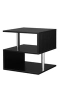 Dfw Coffee Tables For Living Room Modern Black Coffee Table With S Shaped 3 Tiers Open Storage Shelf Matte Center Sofa Tea Table For Home Office Furniture Black 19.70