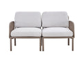 Patio Indoor Outdoor Garden Single Sofa Armchairs Plastic With Soft Cushion Weather Waterproof Chair Sectional Furniture For Balcony Garden Pool Lawn Backyard Morden Design Sitting Room 2 Single Sofa White Fabric Plastic