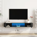 Floating Tv Stand Wall Mounted With 16 Color Leds,69