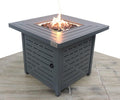 25'' H X 30'' W Steel Outdoor Fire Pit Table With Lid Grey Garden & Outdoor Modern Stone Steel