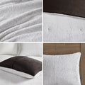 Faux Fur To Mink Down Alternative Comforter Set King Ivory Polyester