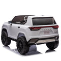 Licensed Lexus Lx600 24V Two Seater Xxl Kids Ride On Car W Parents Control,Seat Width 20 Inches,2Wd,Four Wheel Suspension,Bluetooth,Mp3,Music,Power Display,Speeds 1.86 3.11Mph For Kids. White Polypropylene