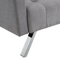 Sofa Bed Convertible Folding Light Grey Lounge Couch Loveseat Sleeper Sofa Armrests Living Room Bedroom Apartment Reading Room Light Grey Linen 2 Seat