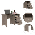 Jacksonville 3 Drawers Computer Desk With Open Storage Cabinet Triangular Office Pine Rectangular Beige Computer Desk Contemporary Manual Freestanding Rectangular Open Storage Desk Melamine Particle Board