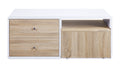 White High Gloss 4 Drawer Coffee Table White Primary Living Space Drawers Rectangular Paper Composite