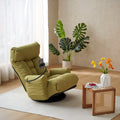 Adjustable Head And Waist, Game Chair, Lounge Chair In The Living Room, 360 Degree Rotatable Sofa Chair,Rotatable Seat Leisure Chair Deck Chair Green Metal Soft Cotton Metal